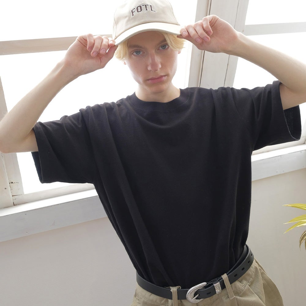 7oz Heavyweight Jersey T-Shirt - BLACK