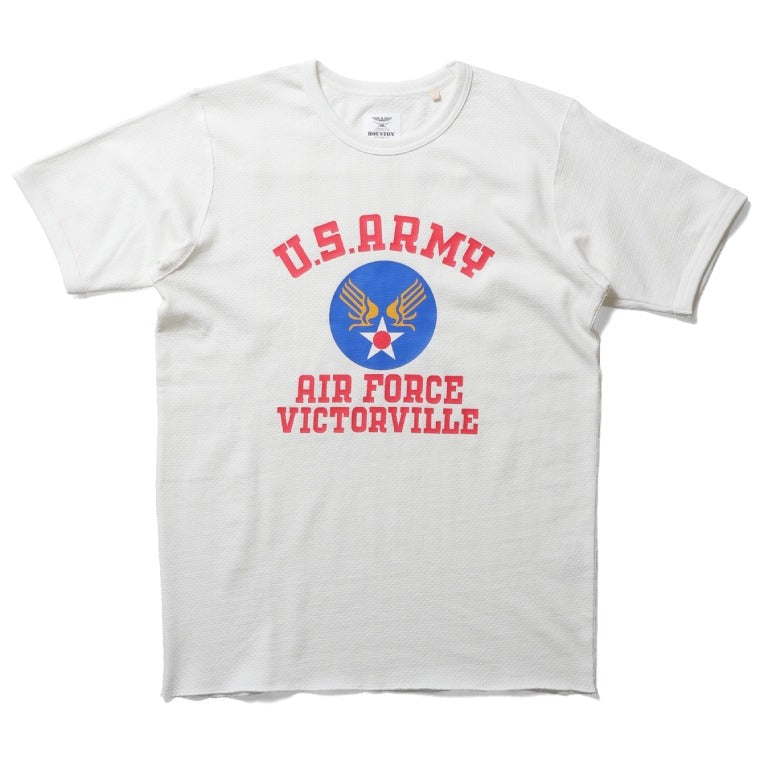 22294 MESH C/N PRINT TEE S/S (USARMY AIR FORCE) - OFF WHITE