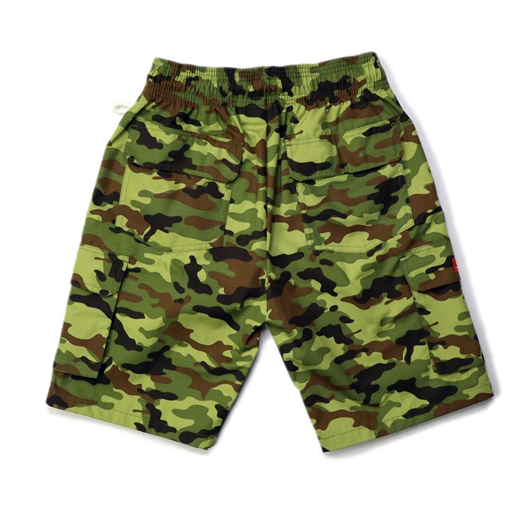 CHEF SHORT PANTS RIPSTOP CAMO GREEN (WOODLAND) - GREEN
