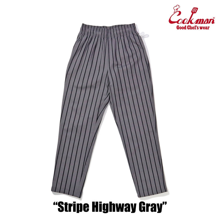 CHEF PANTS STRIPE - HIGHWAY GRAY