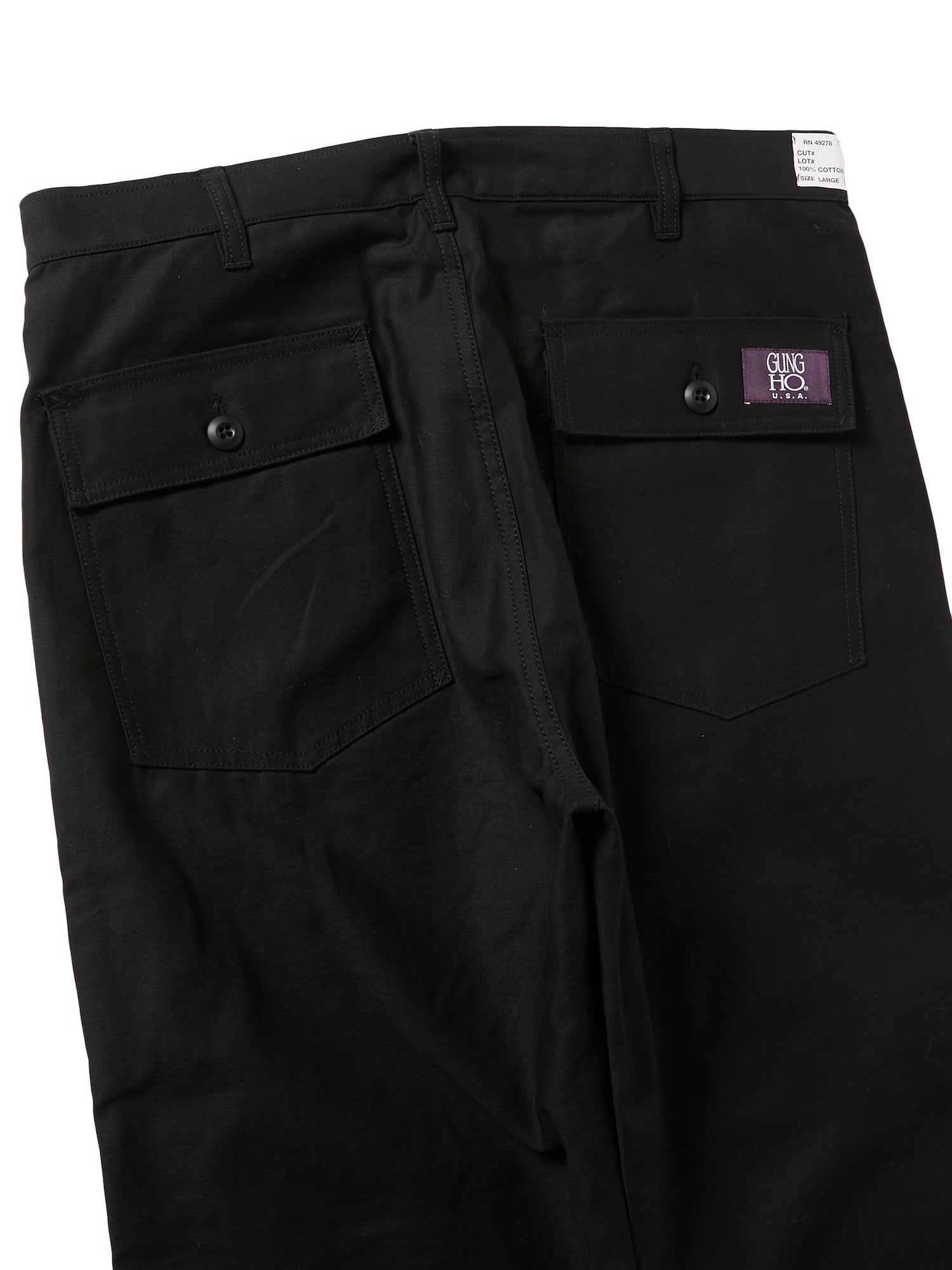 4POCKETS FATIGUE TROUSER - BLACK
