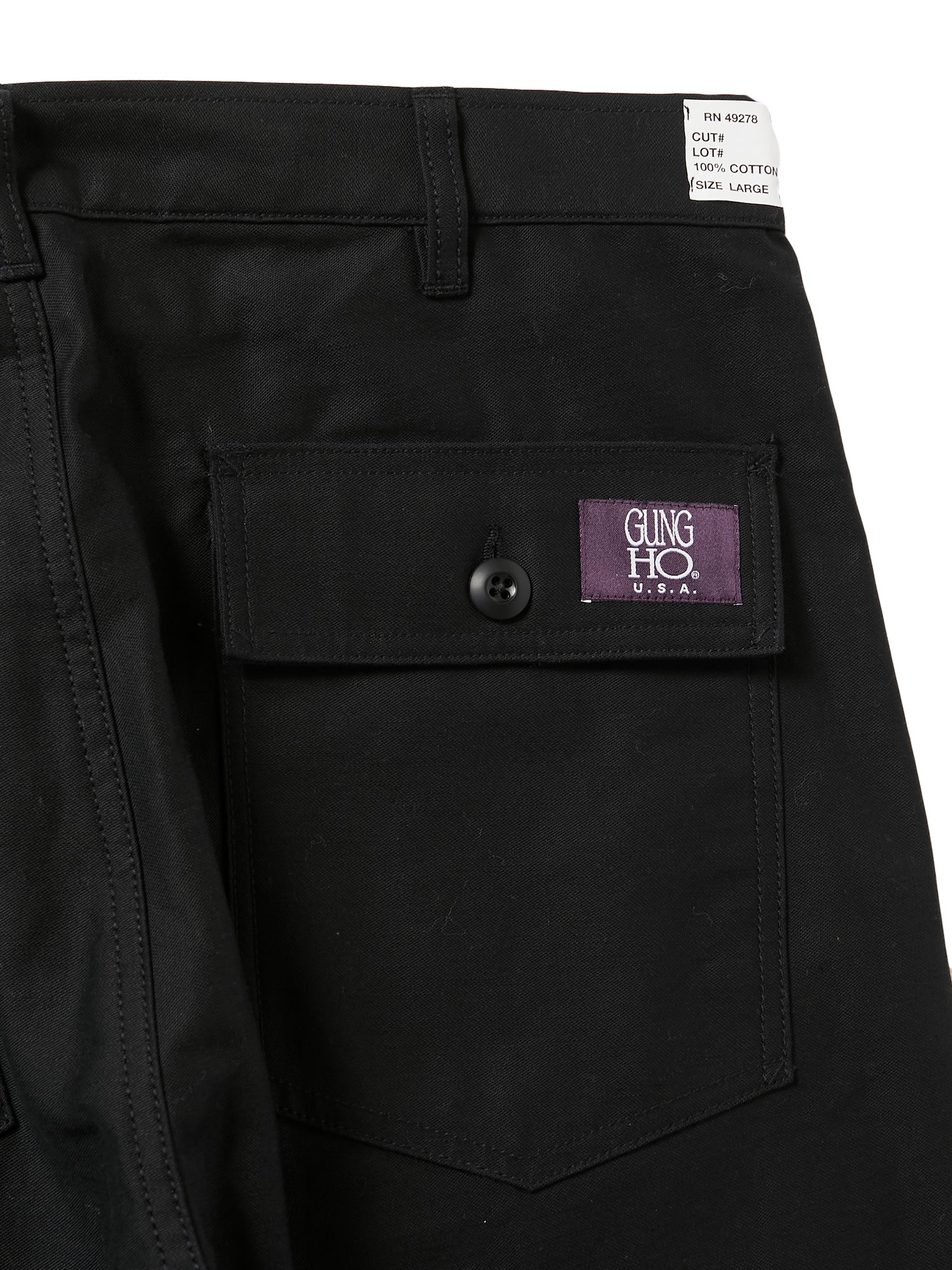 4POCKETS FATIGUE TROUSER - BLACK