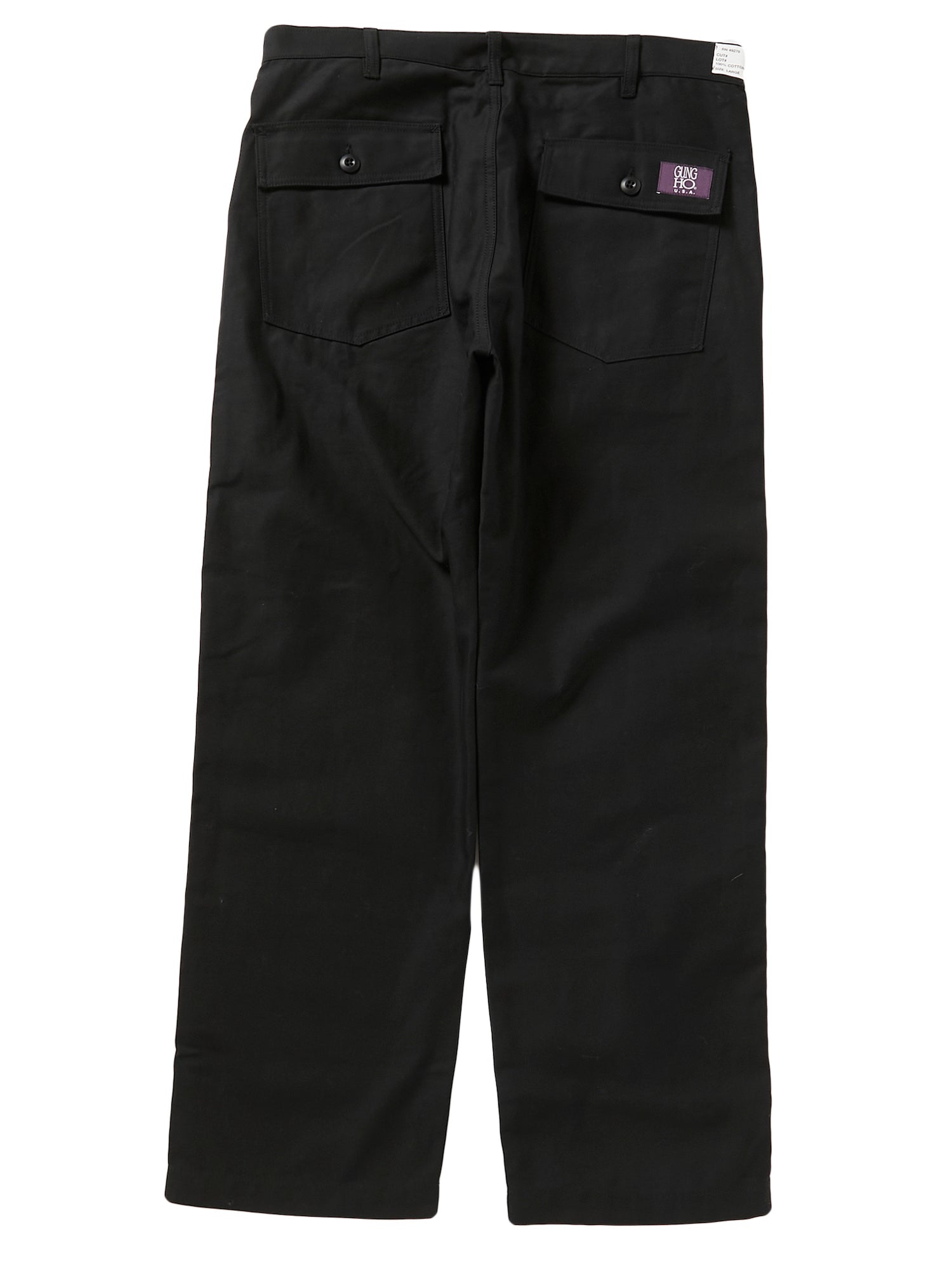 4POCKETS FATIGUE TROUSER - BLACK