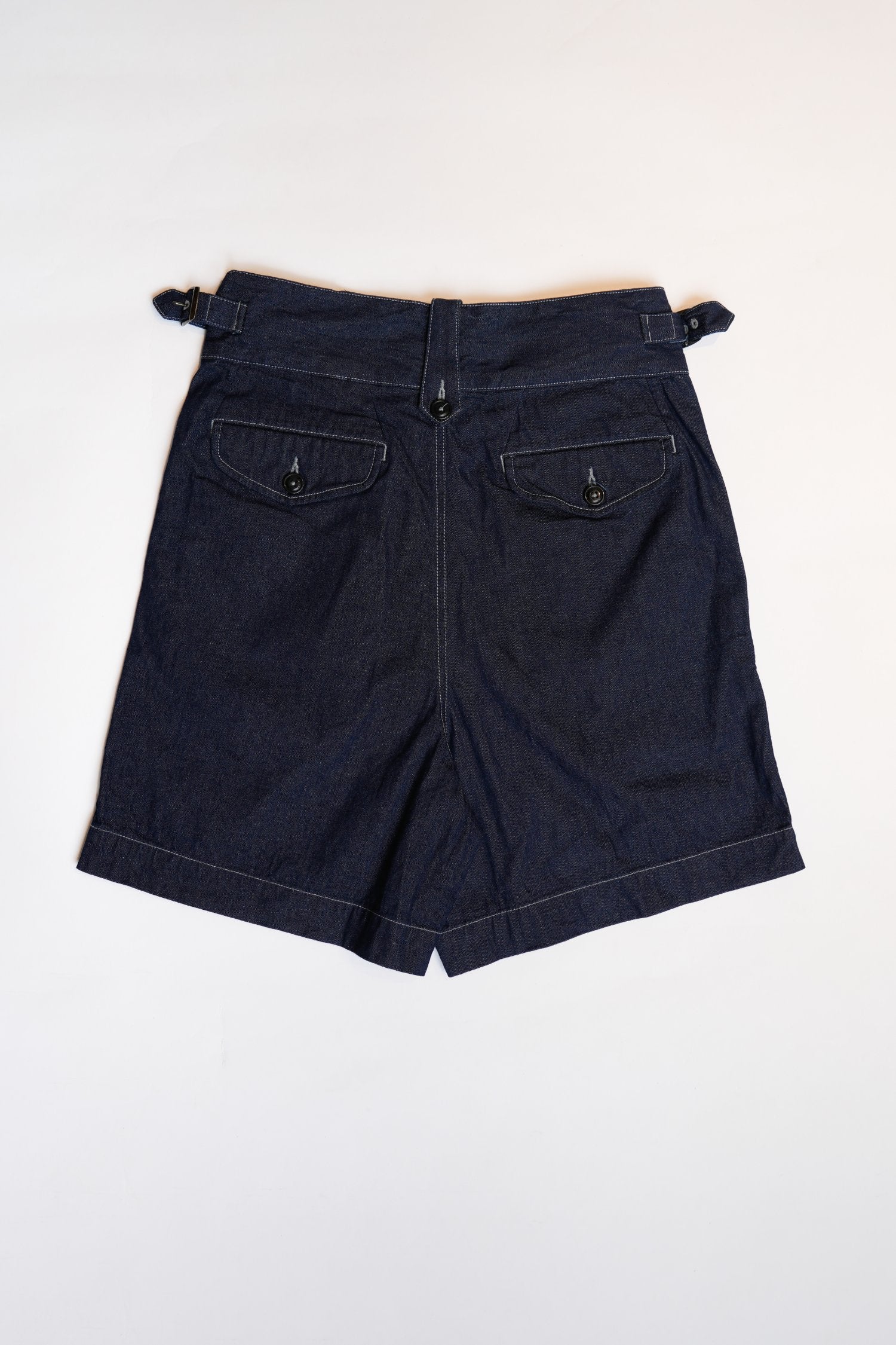 GURKHA SHORTS - INDIGO DENIM