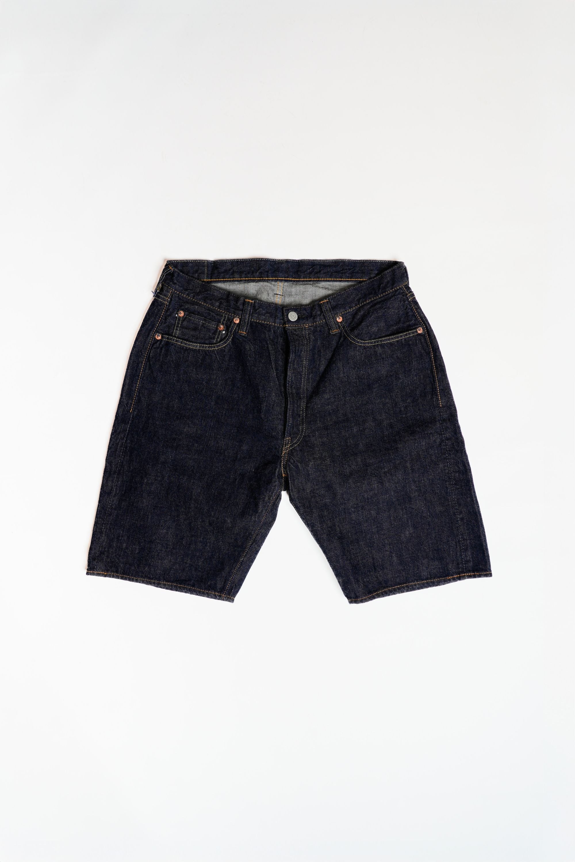 1904PRNT 5P Denim Shorts - INDIGO BLUE