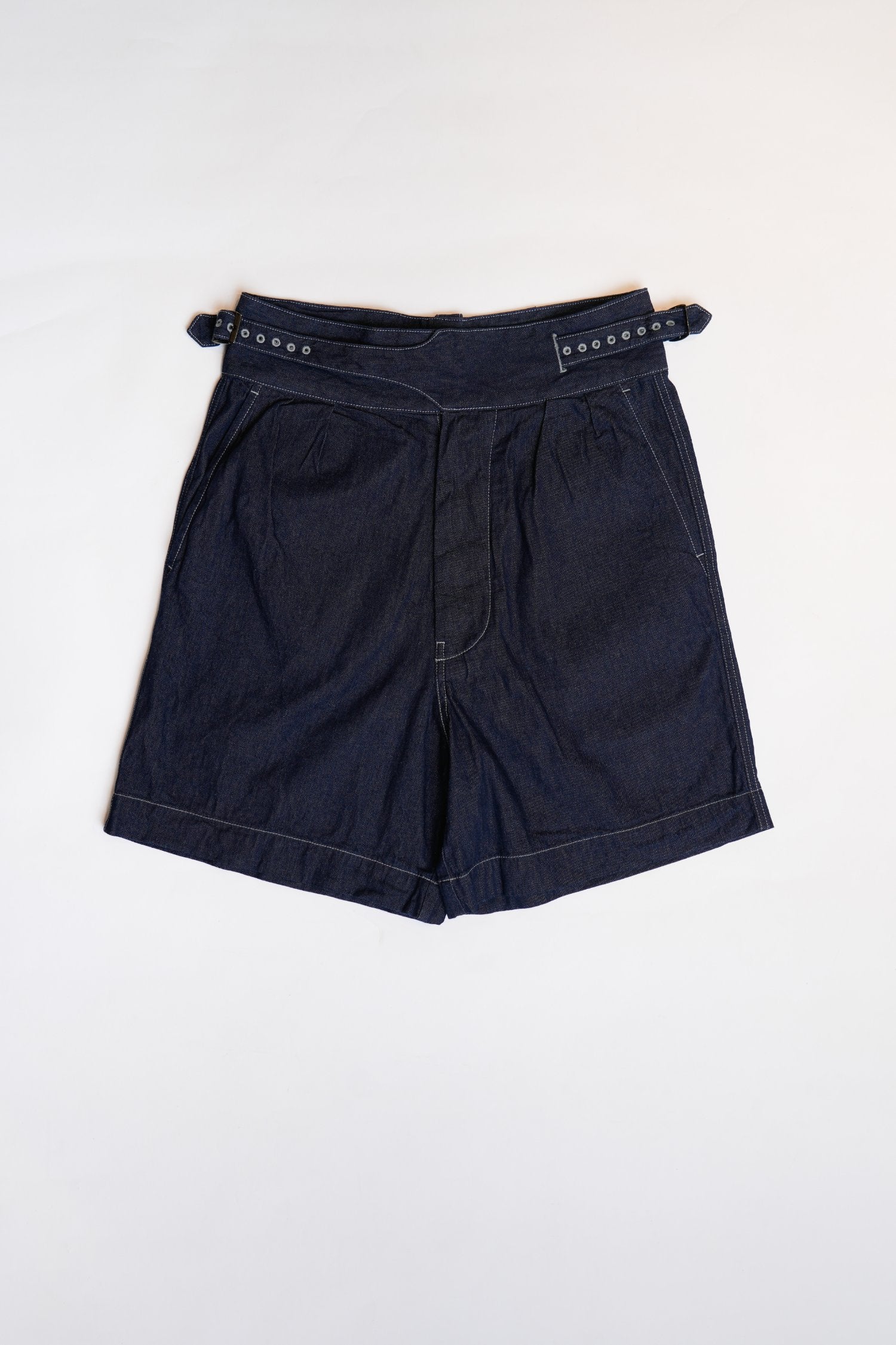 GURKHA SHORTS - INDIGO DENIM