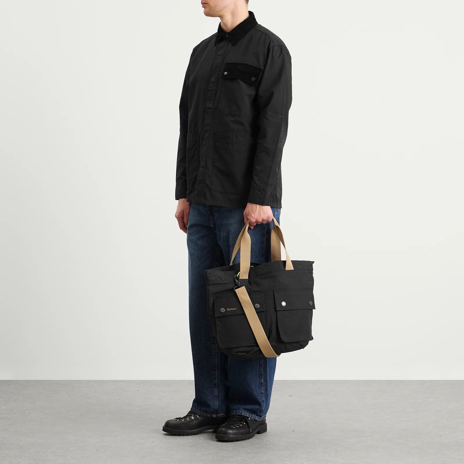 TRANSPORT CARRY ALL TOTE BAG - BLACK/MODERN TARTAN