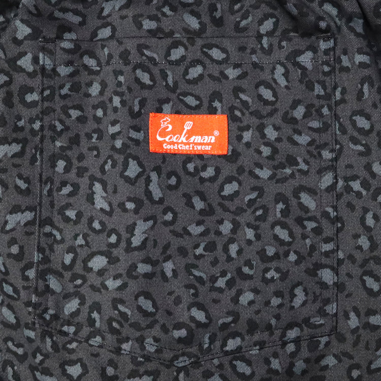 CHEF SHORT PANTS BLACK LEOPARD - BLACK