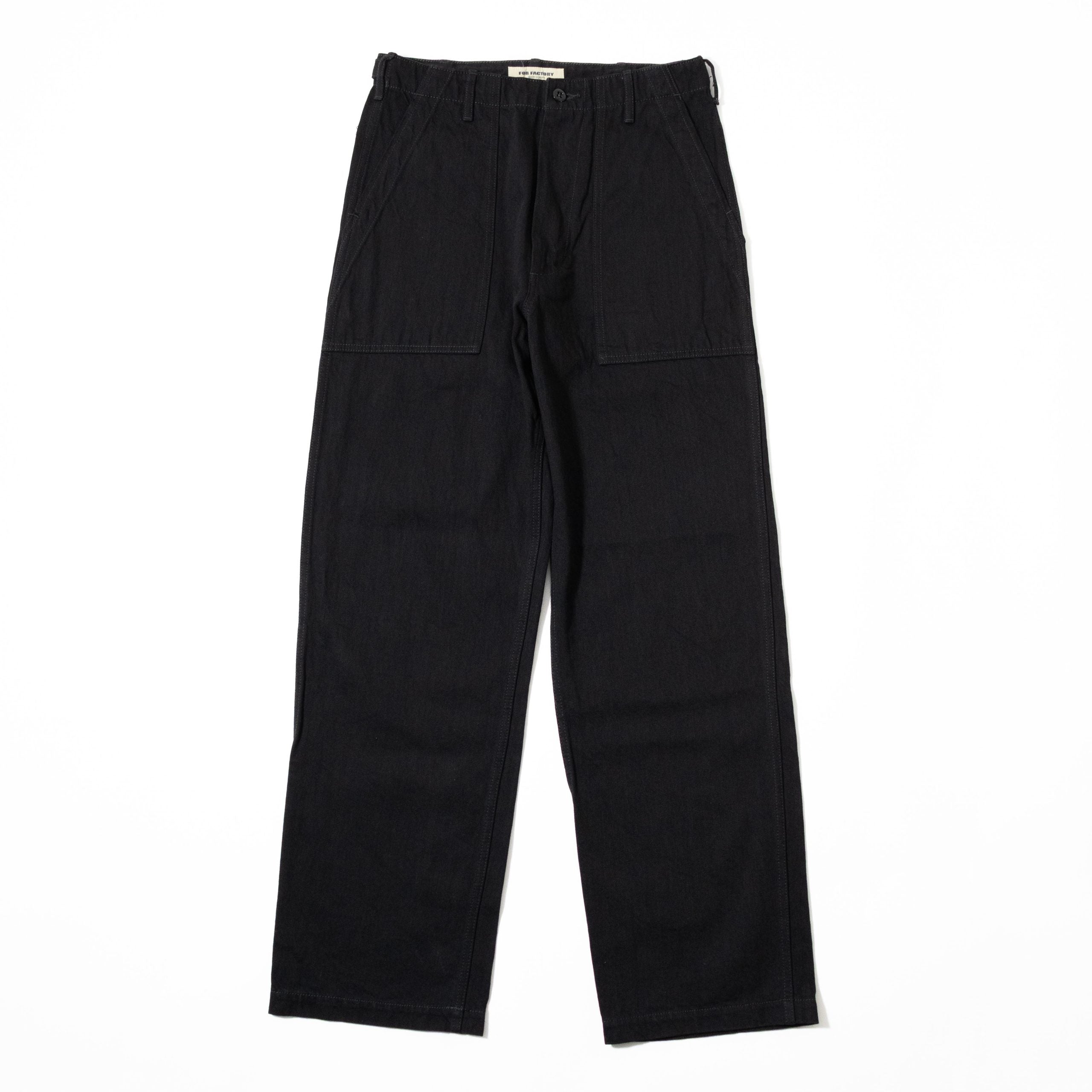F0541 888 DENIM BAKER PANTS - BLACK