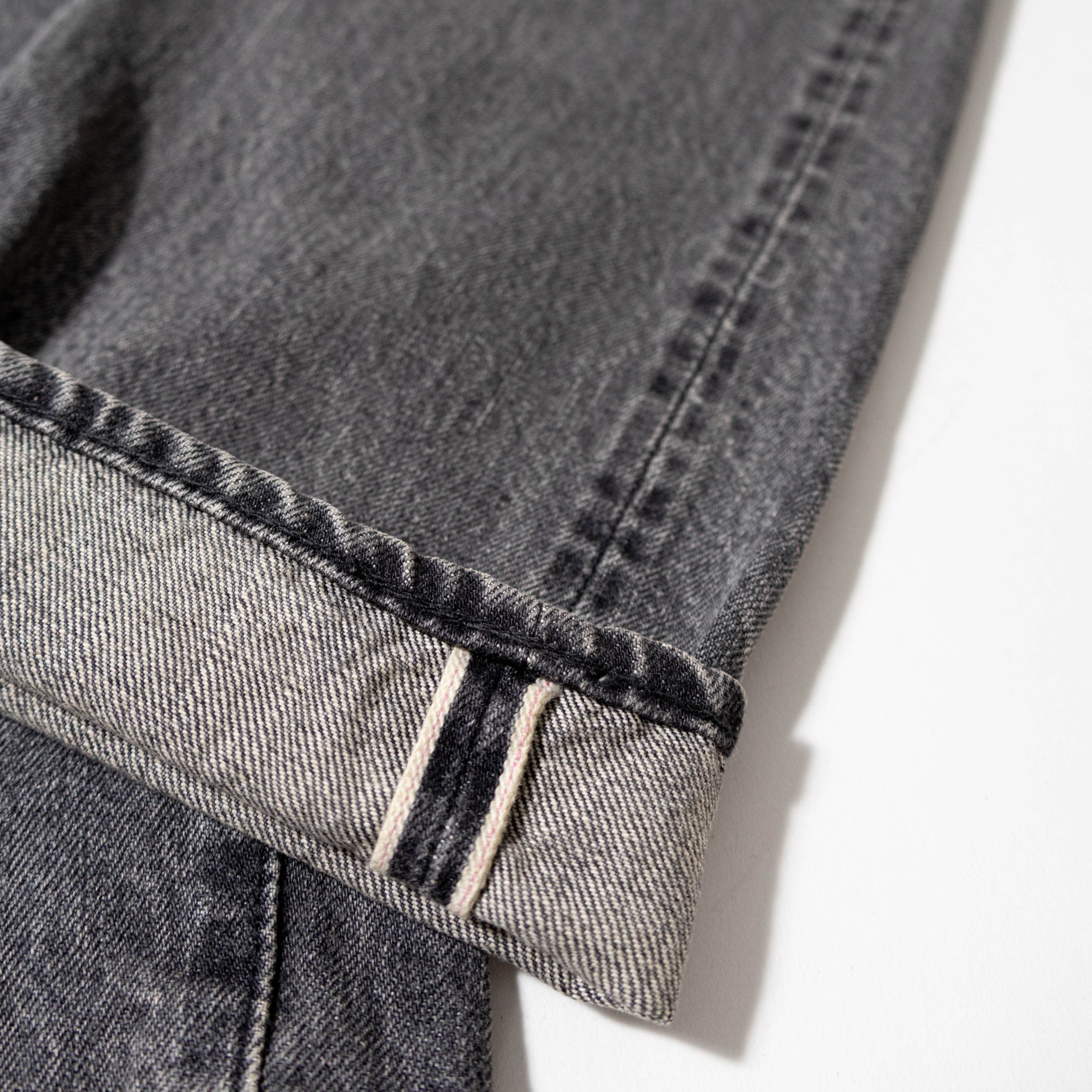 F153 SELVEDGE DENIM TAPERED 5P - BLACK USED WASH