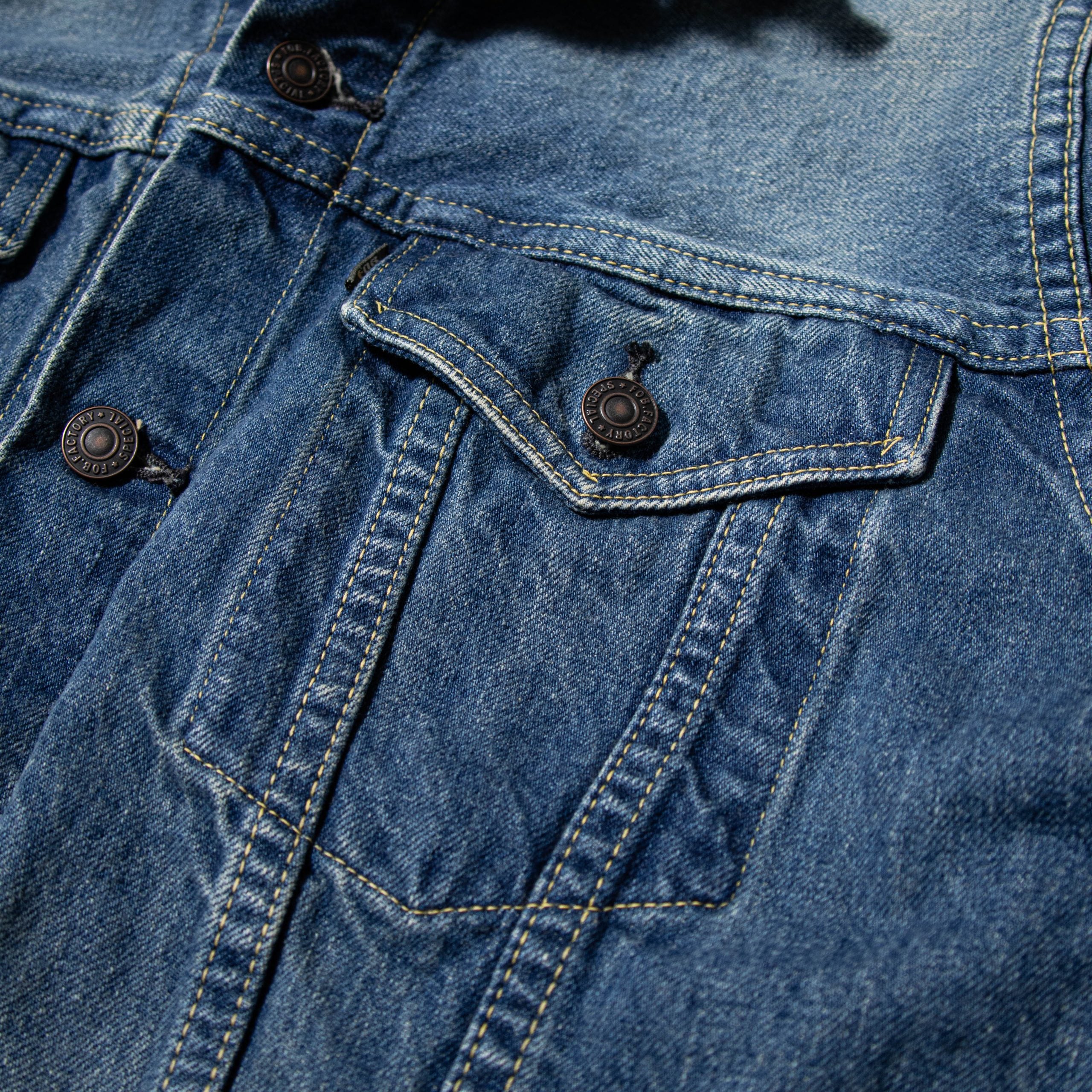 F2444 SELVEDGE DENIM 3rd JKT - INDIGO USED WASH