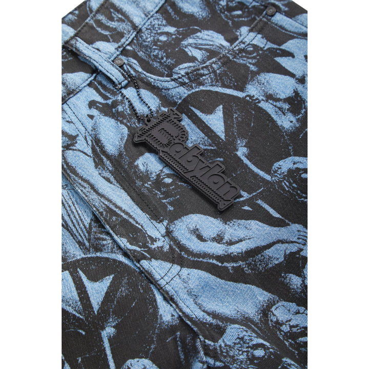 GOD S PRINTED PANTS - LIGHT WASH