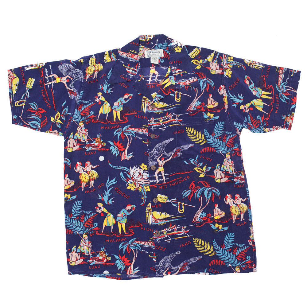 1149 HAWAIIAN SCENE - NAVY