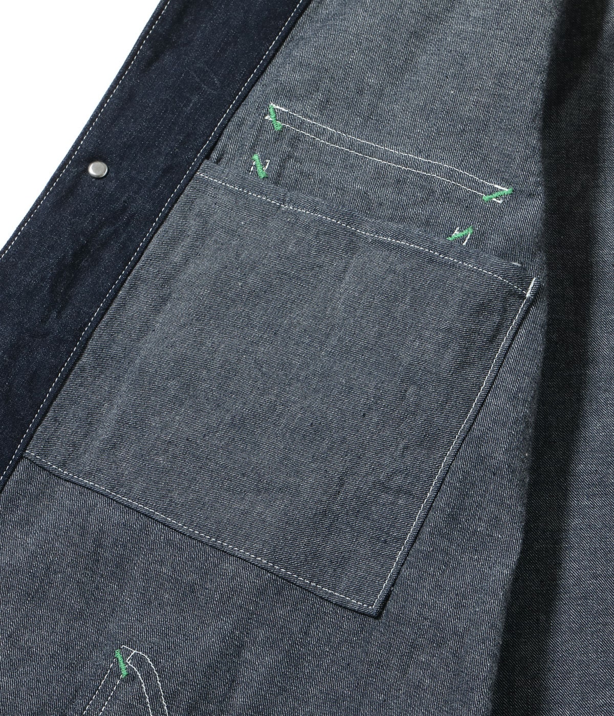 SC15655 11oz. BLUE DENIM WORK COAT - INDIGO