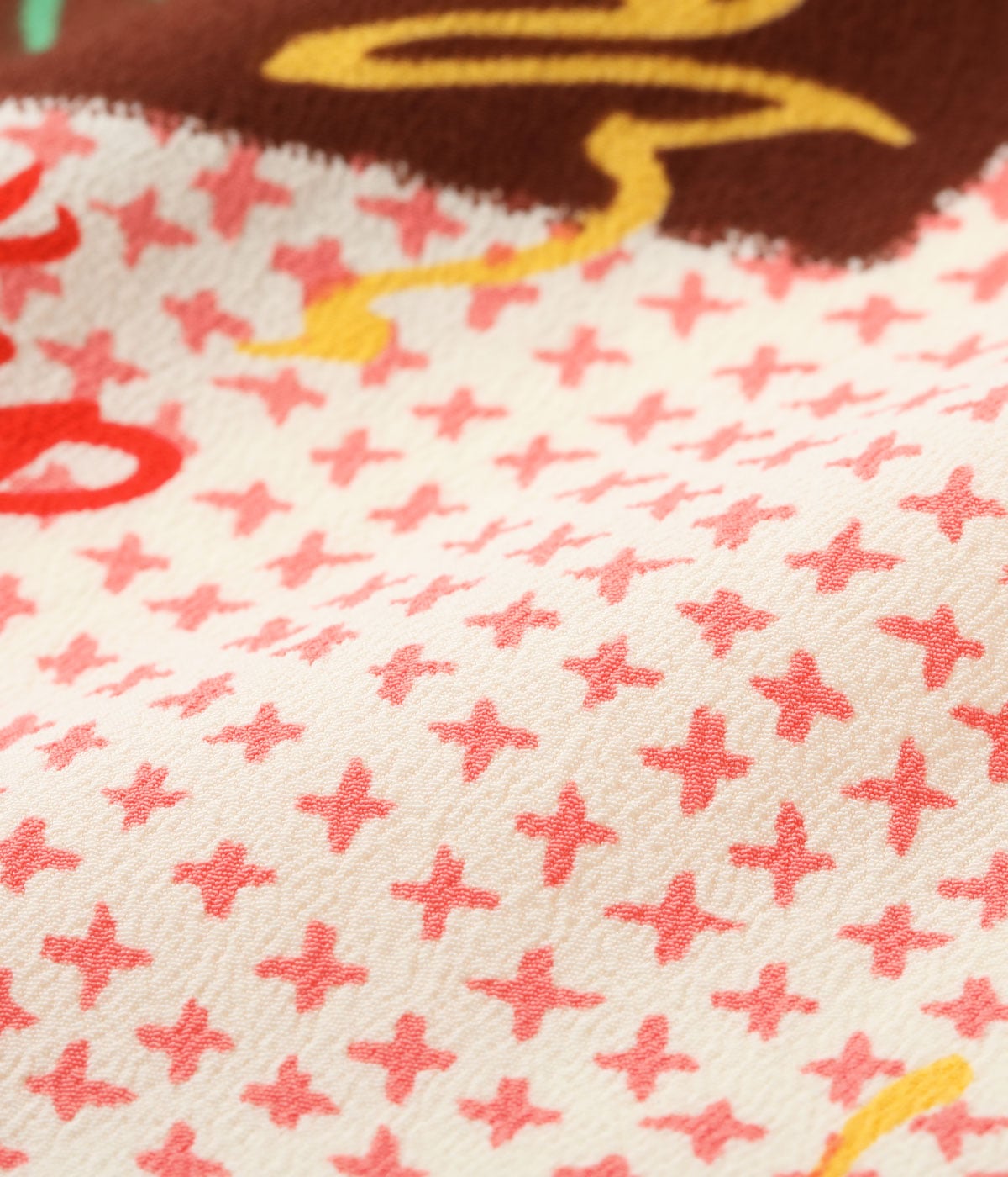 SS39418 RAYON HAWAIIAN SHIRT “JAPANESE TRADITION” - BROWN