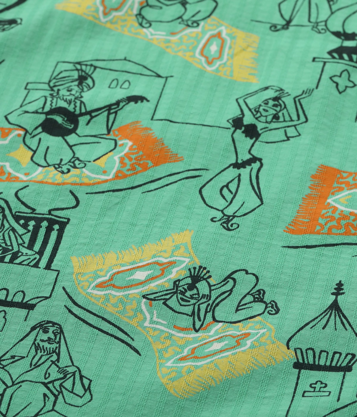 SH39716 DOBBY COTTON OPEN SHIRT “MAGIC CARPET” - GREEN