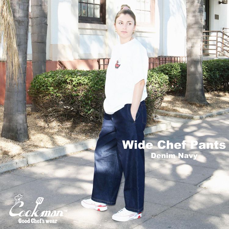 WIDE CHEF PANTS DENIM - NAVY