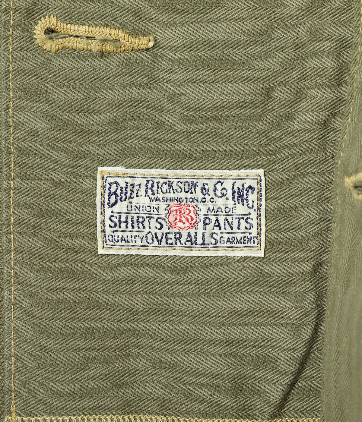 BR15123 US MARINE CORPS M-1944 HERRINGBONE UTILITY JACKET - OLIVE