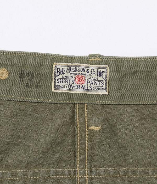 BR52388 US MARINE CORPS HERRINGBONE SHORTS - OLIVE