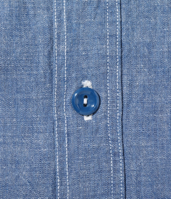BR35856 BLUE CHAMBRAY WORK SHIRTS S/S - BLUE
