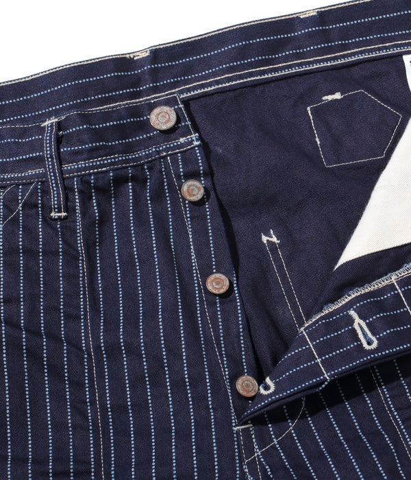 SC40786A / 9OZ. WABASH STRIPE ENGINEER PANTS - INDIGO WABASH