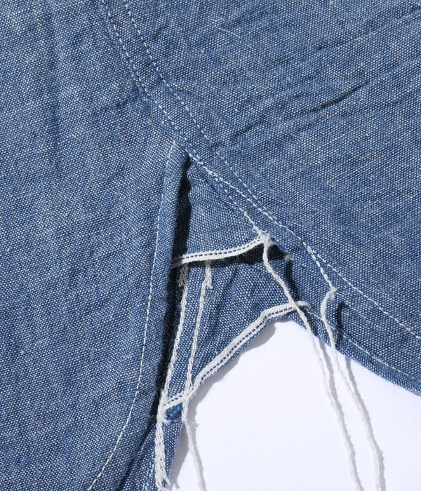 BR35856 BLUE CHAMBRAY WORK SHIRTS S/S - BLUE