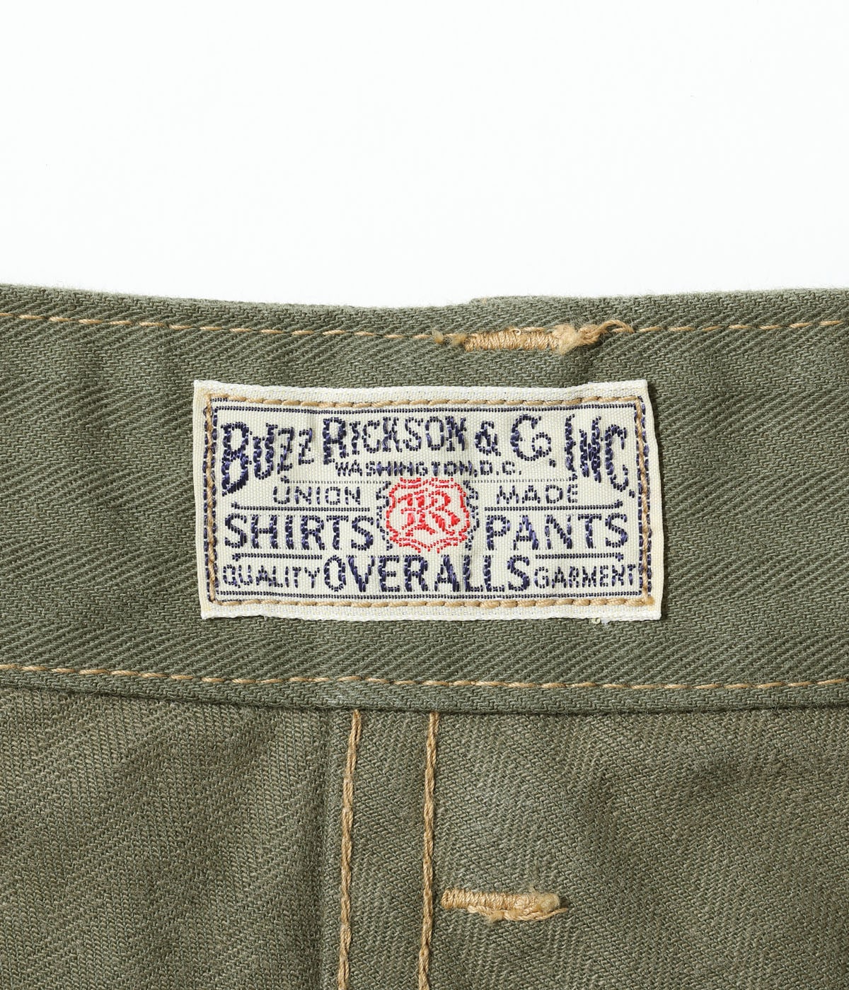 BR42501 US MARINE CORPS M-1944 HERRINGBONE PANTS SHORT LENGTH - OLIVE