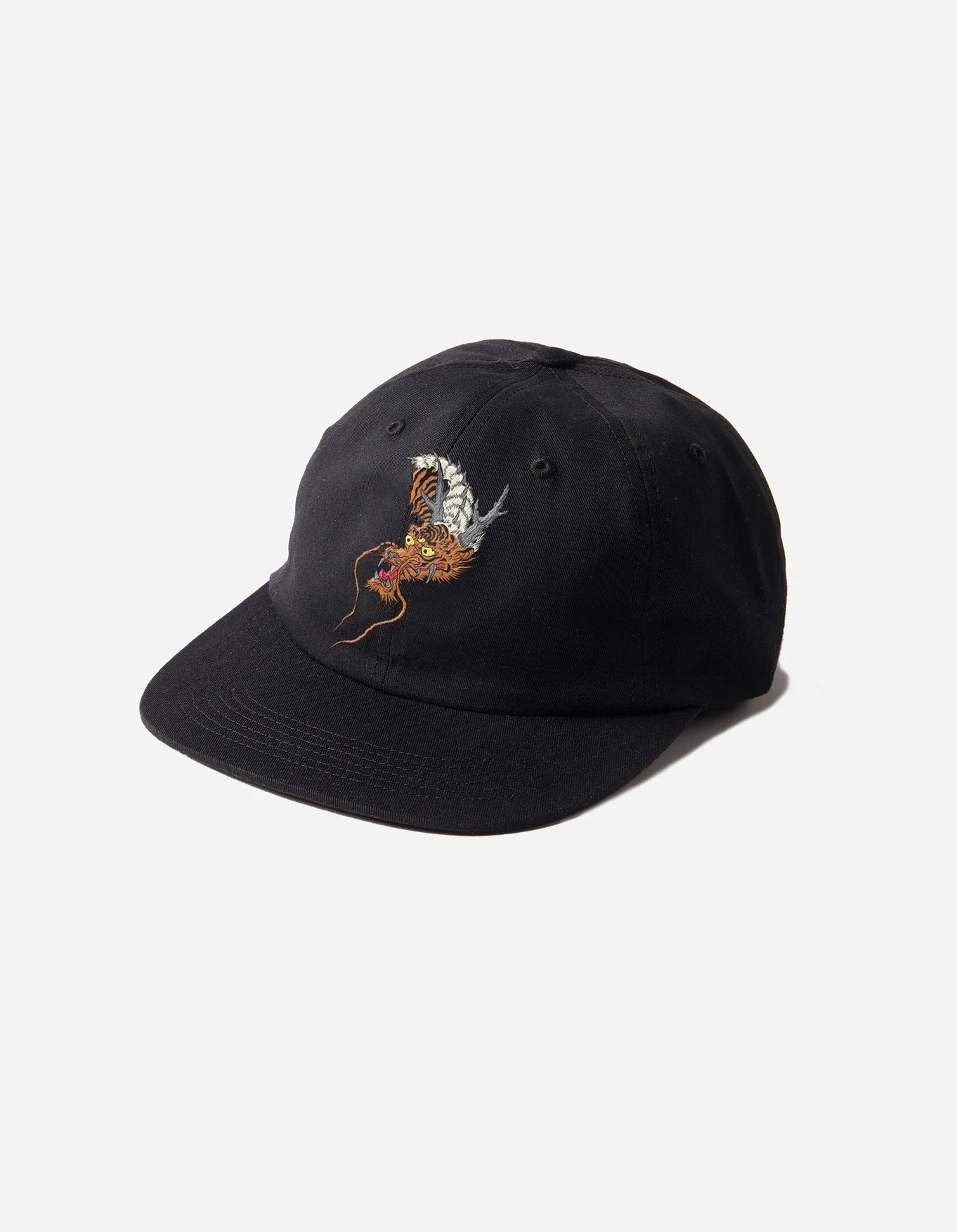 1548 TIGER DRAGON 6 PANEL CAP - BLACK