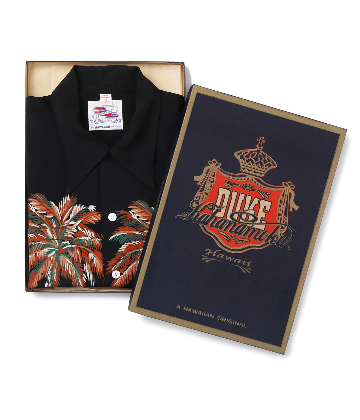DK39448 DUKE KAHANAMOKU SPECIAL EDITION “PALM TREE” (SHORT SLEEVE) - BLACK