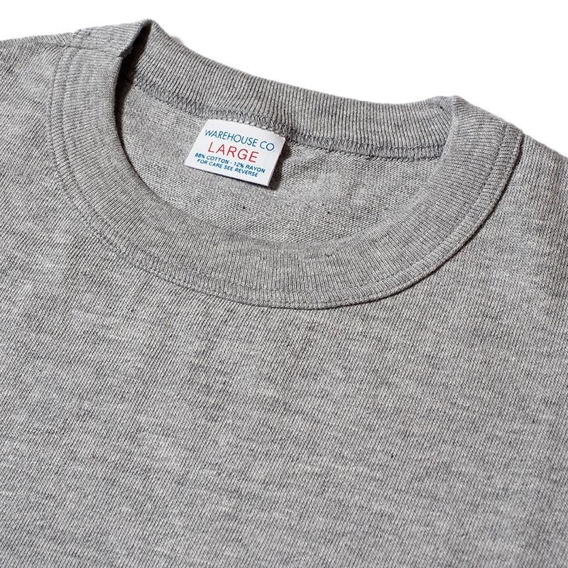 4096 88/12 HEATHER CREW NECK T PLAIN - GRAY