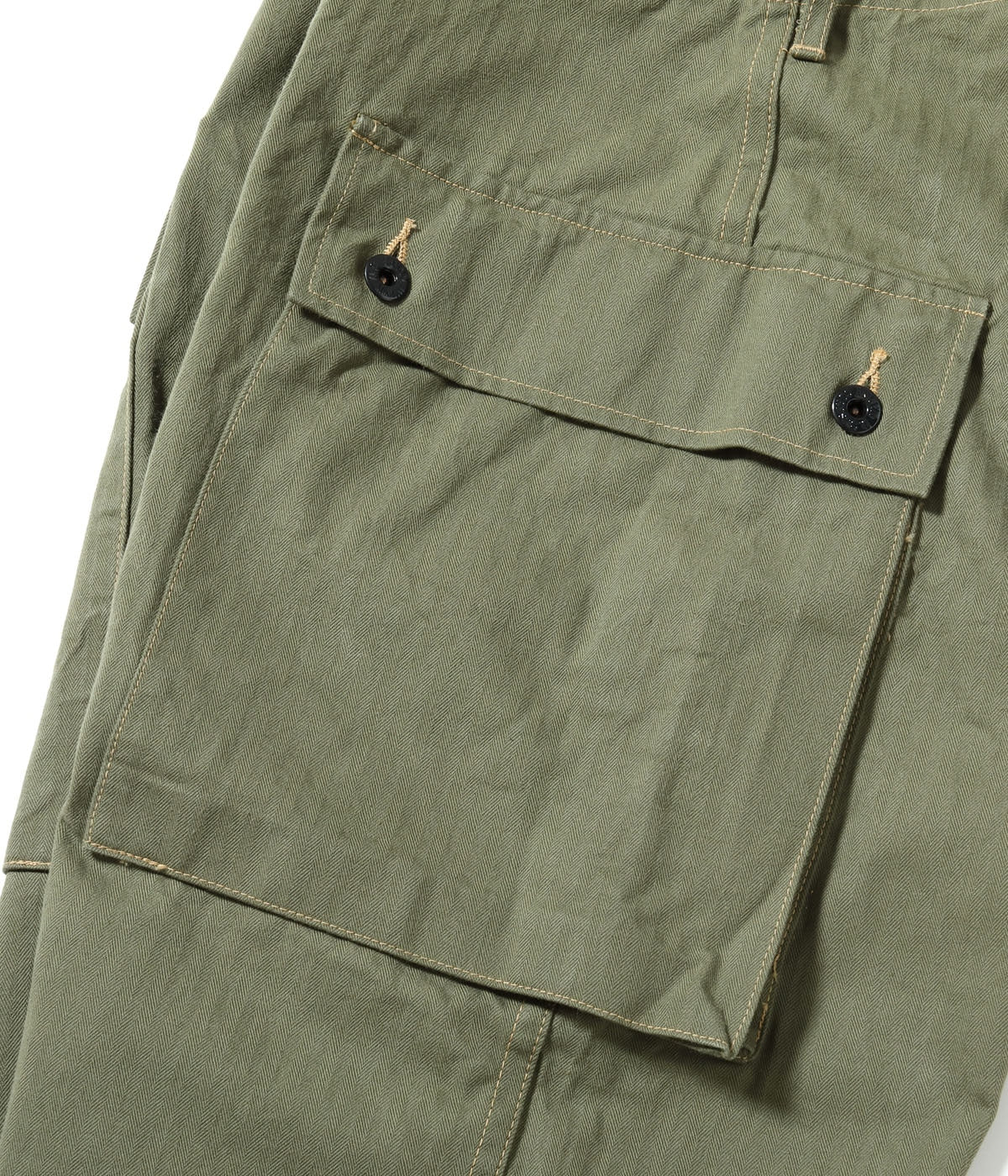 BR42501 US MARINE CORPS M-1944 HERRINGBONE PANTS SHORT LENGTH - OLIVE