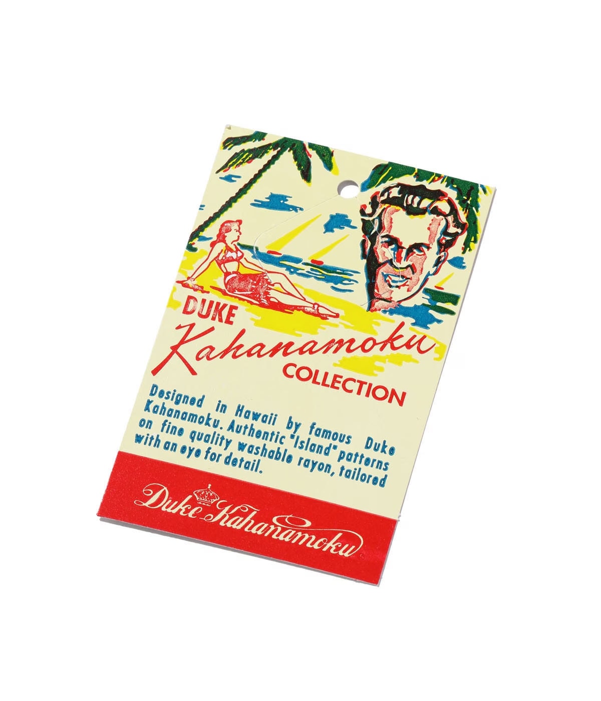 DK39448 DUKE KAHANAMOKU SPECIAL EDITION “PALM TREE” (SHORT SLEEVE) - OFF WHITE