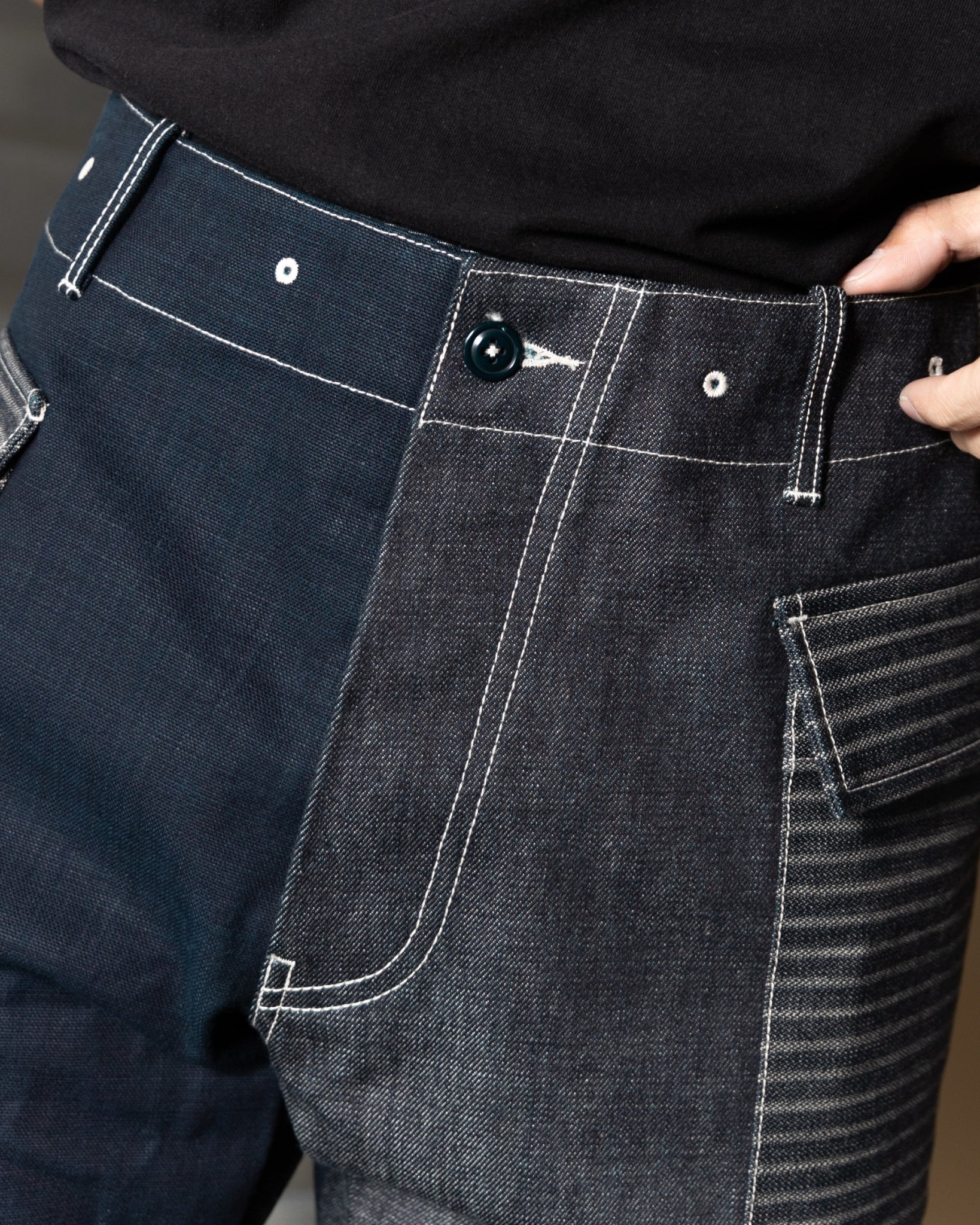 MASH UP P43 SHORTS - INDIGO DENIM