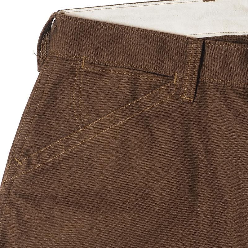 JG-12 late 30s to early 40s Ironworkers Trousers Duck ONE WASH - Duck Brown