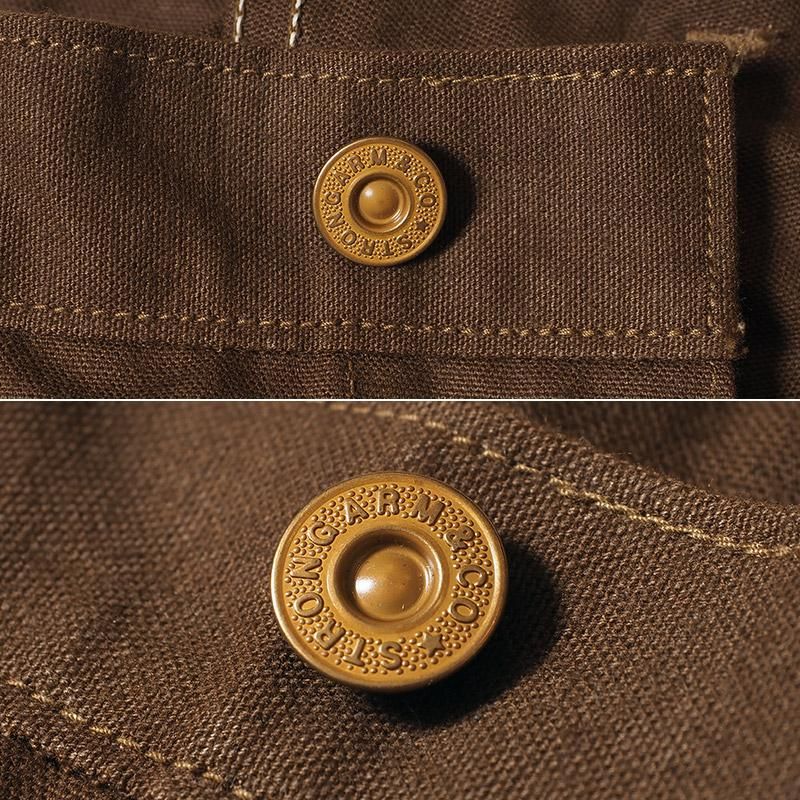 JG-12 late 30s to early 40s Ironworkers Trousers Duck ONE WASH - Duck Brown