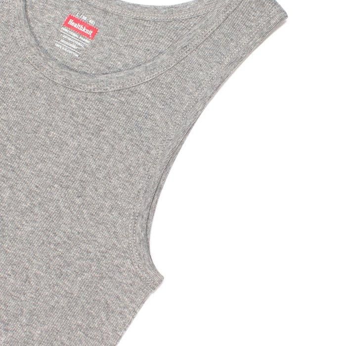 2P US COTTON RIBBED TANK TOP - HEATHER GREY X HEATHER GREY