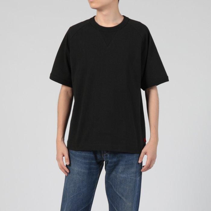 MAX WEIGHT RAGLAN SWEATSHIRT SHORT-SLEEVE T-SHIRT - BLACK