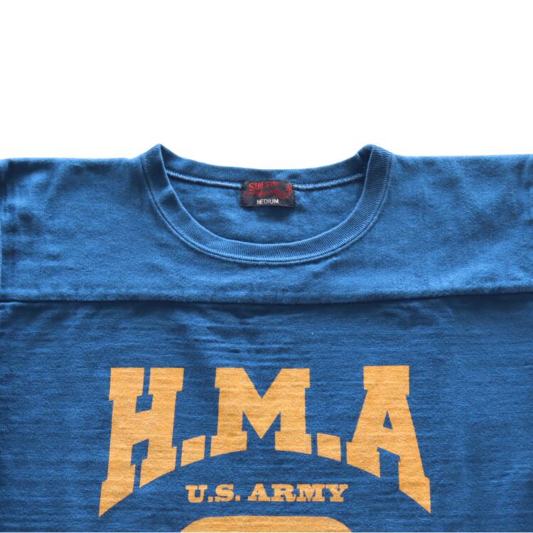 SS69656 H.M.A SLUB YARN FOOTBALL TEE - NAVY