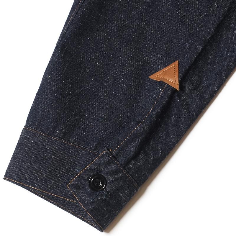 2214 1880 HEAVY LEATHER BOUND BLOUSE - INDIGO