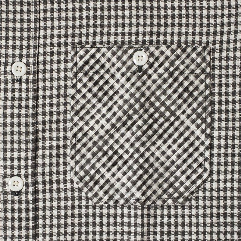 3055 LONG SLEEVE CHECK WORK SHIRTS A pattern (gingham) - CHARCOAL