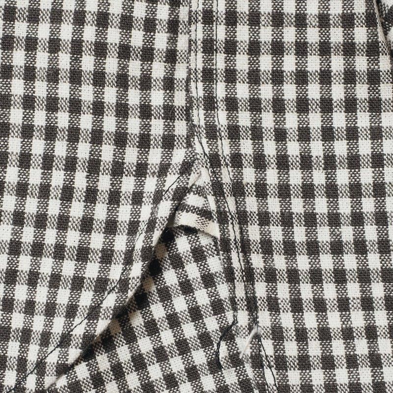 3055 LONG SLEEVE CHECK WORK SHIRTS A pattern (gingham) - CHARCOAL