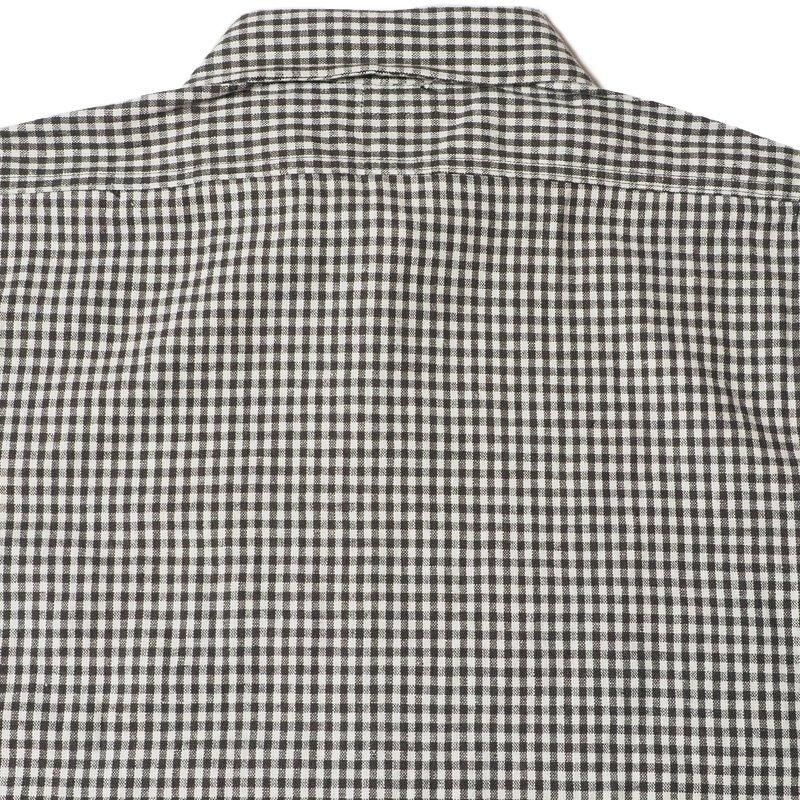 3055 LONG SLEEVE CHECK WORK SHIRTS A pattern (gingham) - CHARCOAL