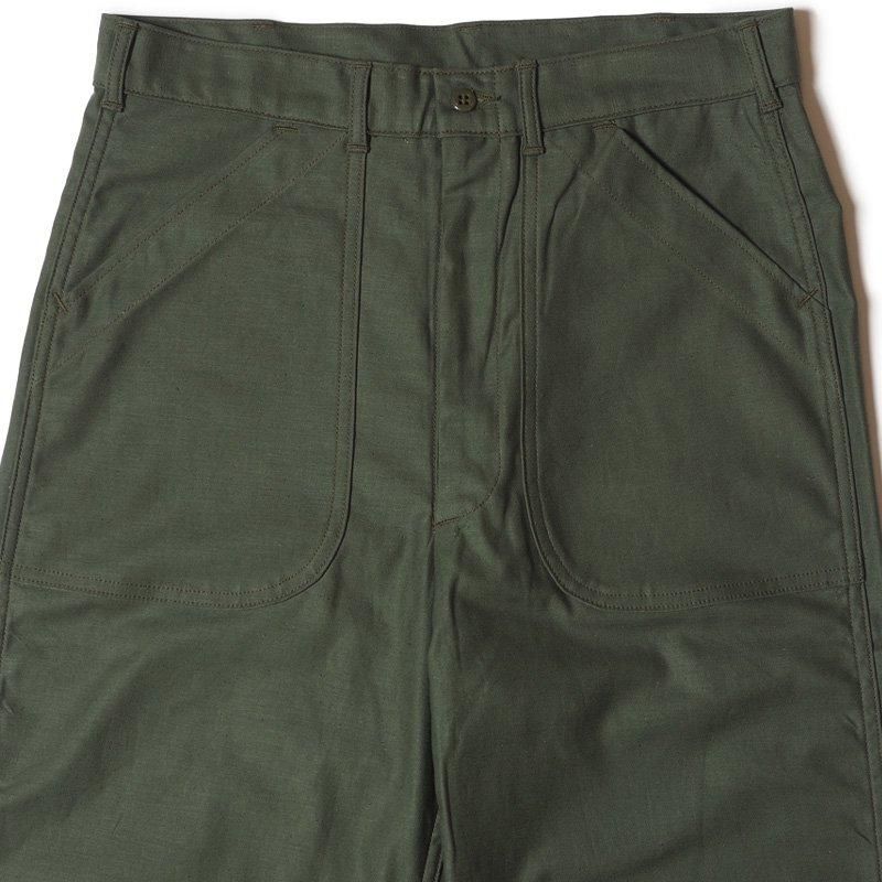 225 BACK SATIN BAKER PANTS - OD GREEN