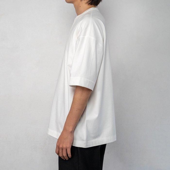 USA Cotton Henley Neck Short-Sleeve T-Shirt - WHITE