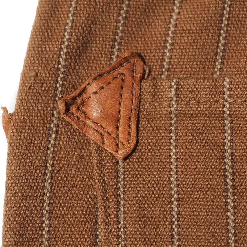 1229 1900 4-POCKET HEAVY LEATHER BOUND OVERALL DUCK STRIPE - DUCK STRIPE