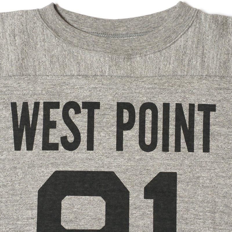 4063 3/4 Sleeve Football T-Shirt WEST POINT - Heather Grey