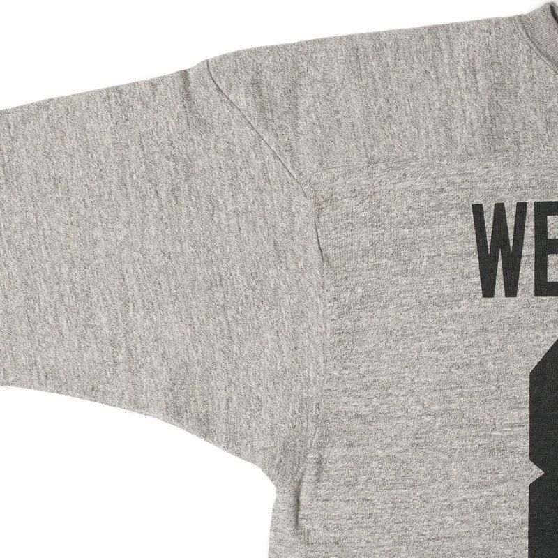 4063 3/4 Sleeve Football T-Shirt WEST POINT - Heather Grey