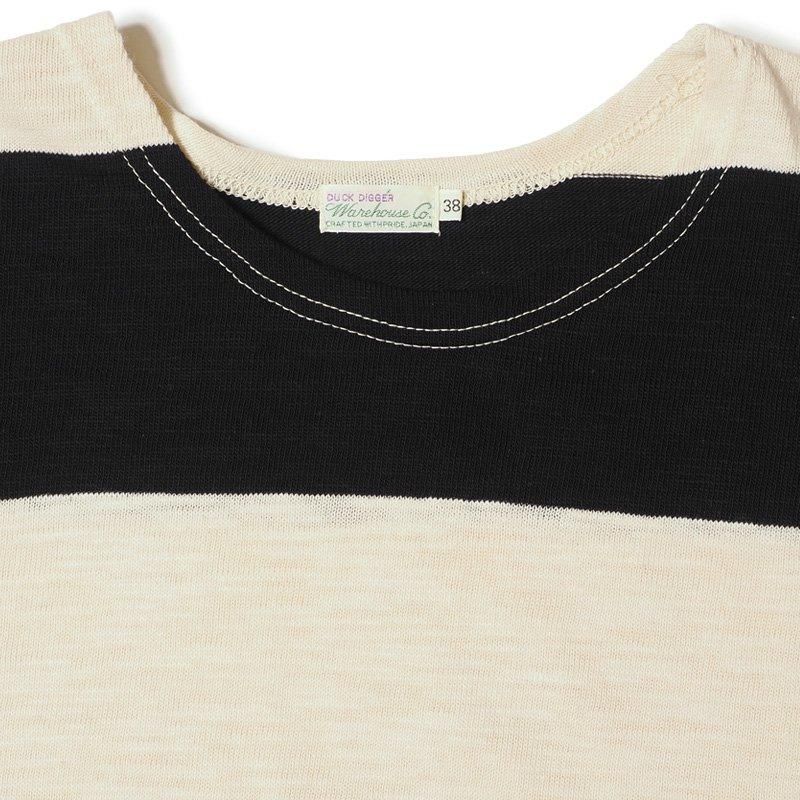 4109 SHORT SLEEVE STRIPED TEE - BLACK/NATURAL