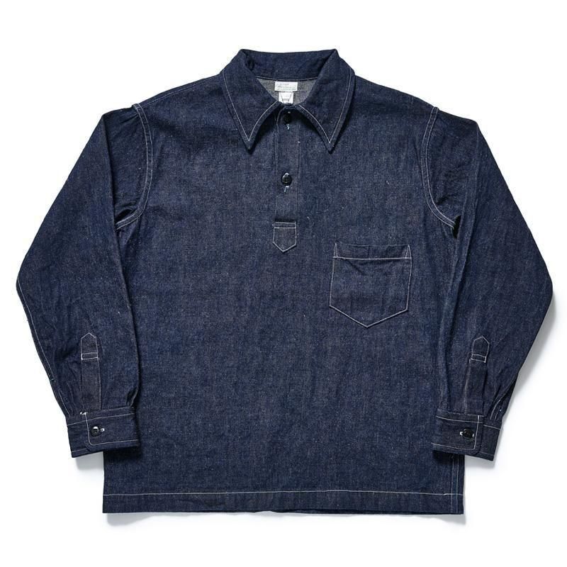 3063 1930'S WPA ONE POCKET PULLOVER SHIRT - INDIGO