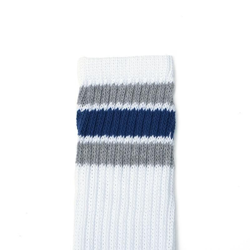 COLOR-BLOCKED 3-STRIPE CREW NECK SOCKS (3-PACK) - STRIPES ON A WHITE